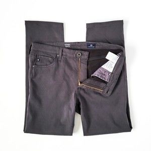NEW AG Twill Pants Adriano Goldschmeid The Prima Cigarette Leg Gray Mens…